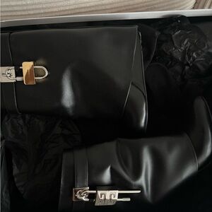 Givenchy Black Leather Heeled Boots